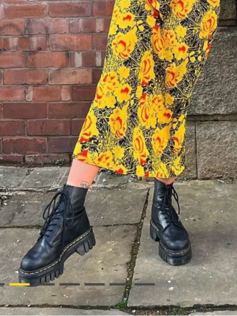 Dr. Martens Audrick Black Nappa Leather Platform Ankle Boots size 8 - Picture 2 of 14